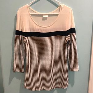 Black and White Long Sleeve Shirt